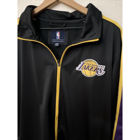 Los Angeles Lakers Carl Banks G III Zip Up Jacket Men’s Size 2XL Excellent - Picture 16 of 16